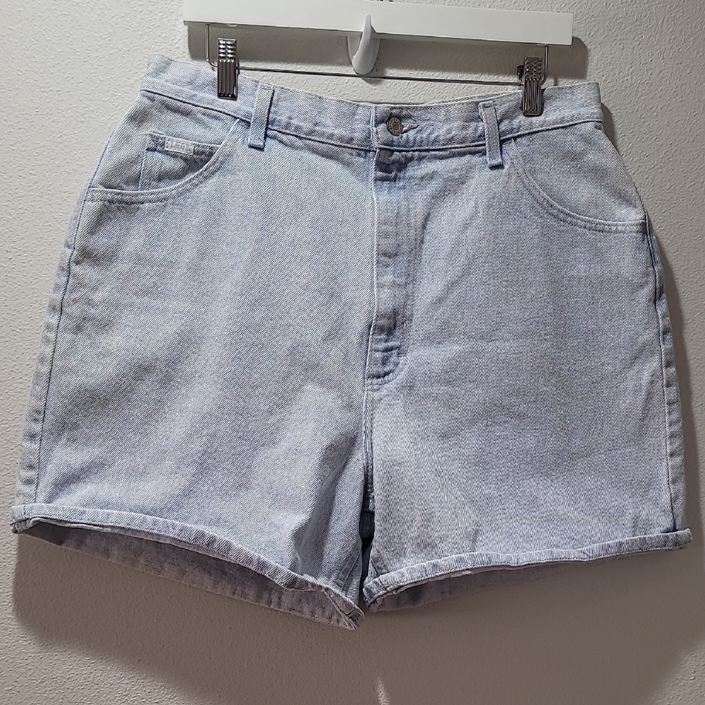 Lee 18Med Light Blue Summer High-rise Vintage Staple 90's Modern Mom Jean Shorts - Picture 14 of 14